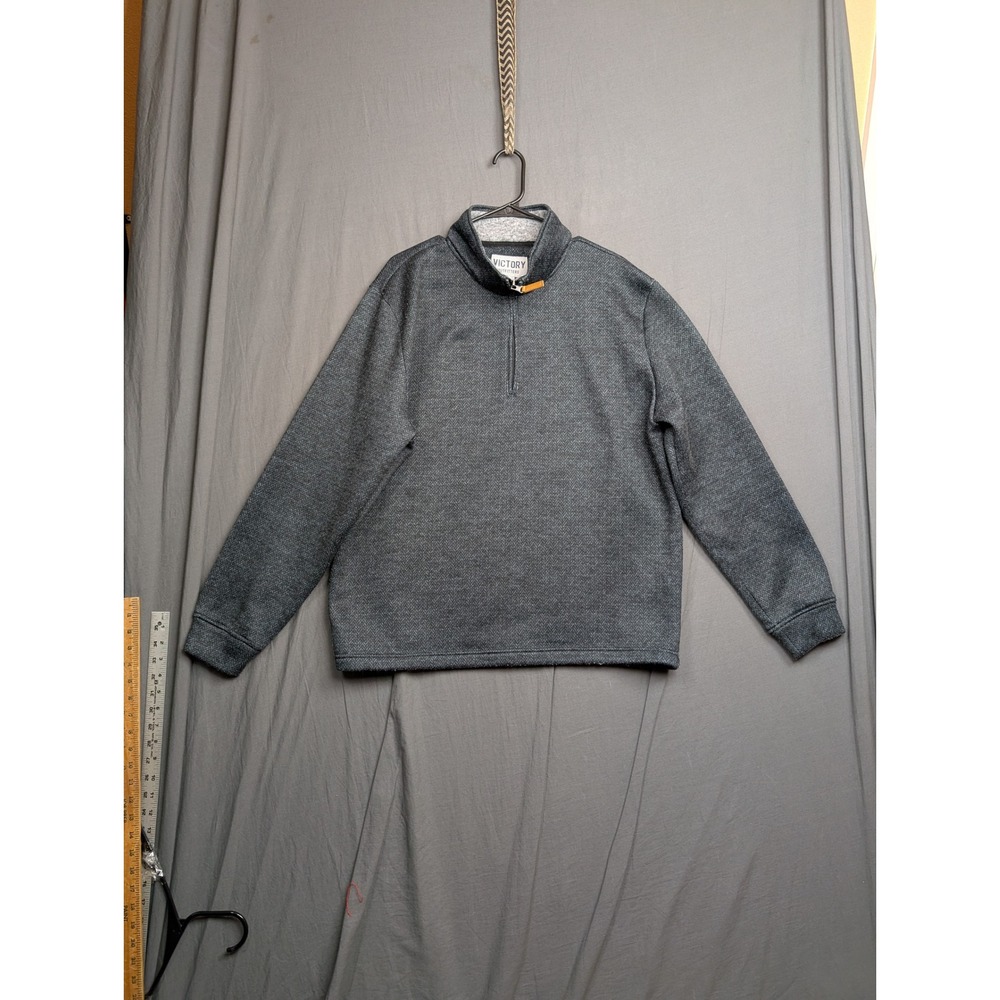 Victory Outfitters Womens XL Gray Quarter Zip Fleece‎ Lined Pullover Sweater